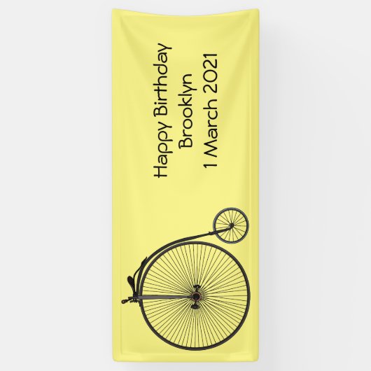 Cartoon op wiel met hoge wielaandrijving spandoek (Verticaal)