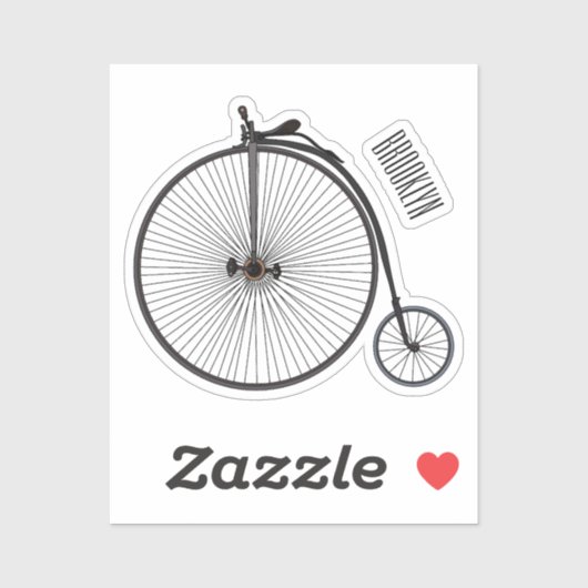 Cartoon op wiel met hoge wielaandrijving sticker (Vel)