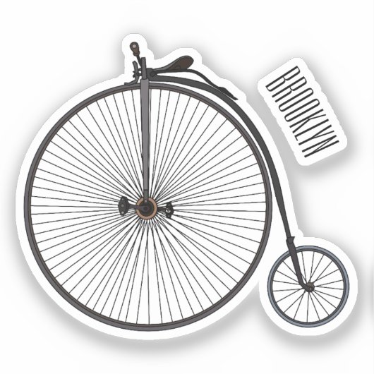 Cartoon op wiel met hoge wielaandrijving sticker (Voorkant)