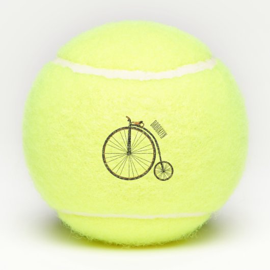 Cartoon op wiel met hoge wielaandrijving tennisballen (Achterkant)