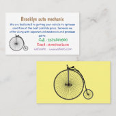 Cartoon op wiel met hoge wielaandrijving visitekaartje (Voorkant / Achterkant)