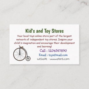 Cartoon op wiel met hoge wielaandrijving visitekaartje