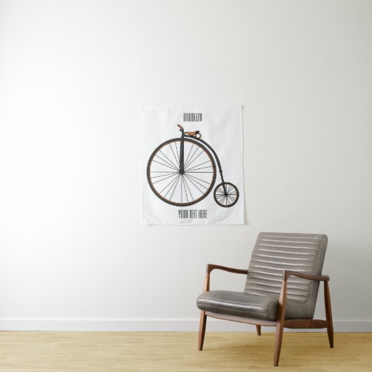 Cartoon op wiel met hoge wielaandrijving wandkleed (In situ)