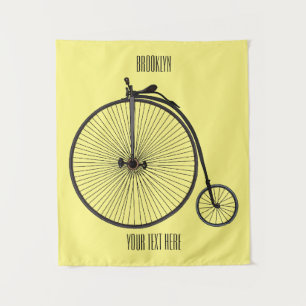 Cartoon op wiel met hoge wielaandrijving wandkleed