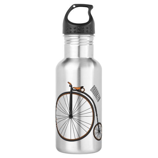 Cartoon op wiel met hoge wielaandrijving waterfles  (Voorkant)