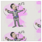 Cartoon opera mannetjeszanger kleurstof stof (Close Up)