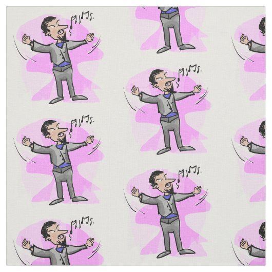 Cartoon opera mannetjeszanger kleurstof stof (Swatch)