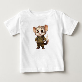 Cartoon Opossum Peuter Fijne Jersey T-shirt