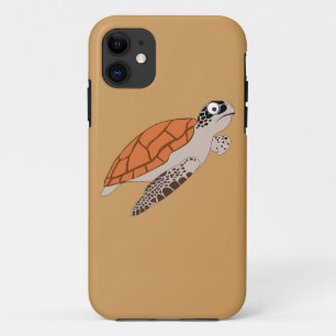 cartoon oranje zee schildpad Case-Mate iPhone case
