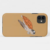 cartoon oranje zee schildpad Case-Mate iPhone case (Achterkant (horizontaal))