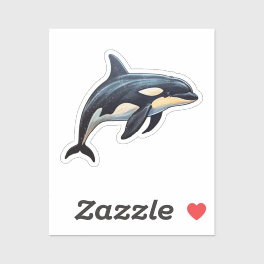 Cartoon orka sticker (Vel)