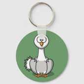 Cartoon Ostrich Sleutelhanger (Voorkant)