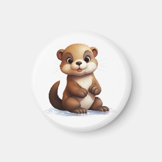 Cartoon otter illustratie magneet (Voorkant)