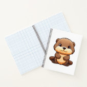 Cartoon otter illustratie notitieboek (Binnen)