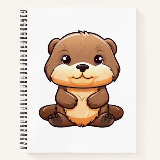 Cartoon otter illustratie notitieboek (Voorkant)