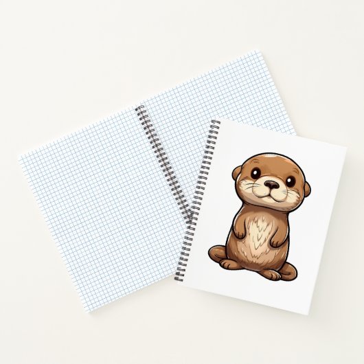 Cartoon otter illustratie notitieboek (Binnen)
