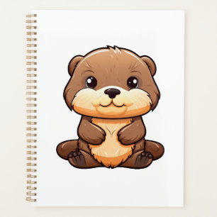 Cartoon otter illustratie planner