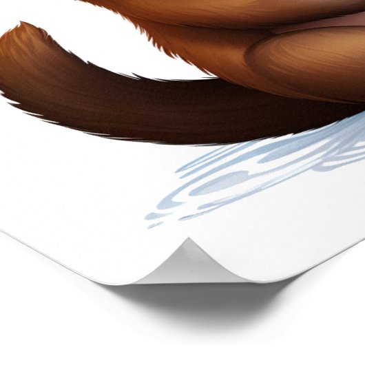 Cartoon otter illustratie poster (Hoek)