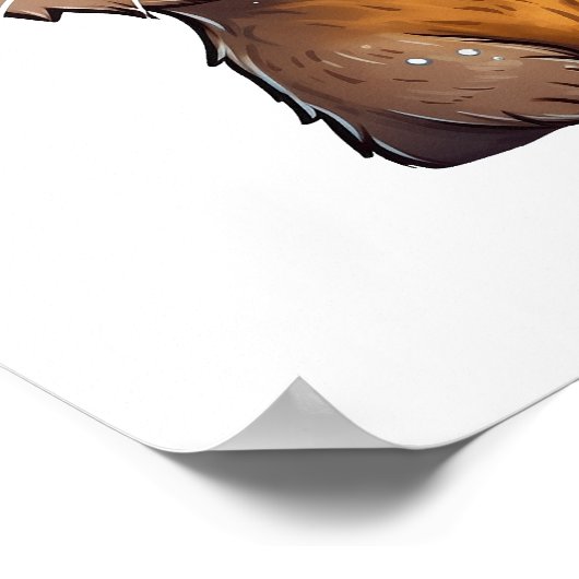 Cartoon otter illustratie poster (Hoek)