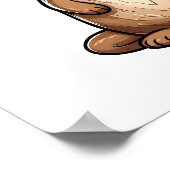 Cartoon otter illustratie poster (Hoek)