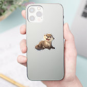 Cartoon otter illustratie sticker (Telefoon)