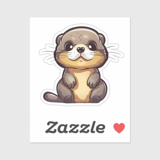 Cartoon otter sticker (Vel)