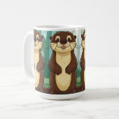 Cartoon Otters Koffiemok (Voorkant links)
