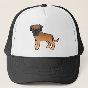 Cartoon Oud Engelse Mastiff Hond in Abrikooskleuri Trucker Pet