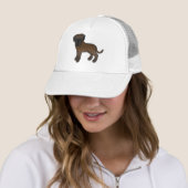 Cartoon Oude Engelse Mastiff Hond Met Tijgerjas Trucker Pet (In situ)
