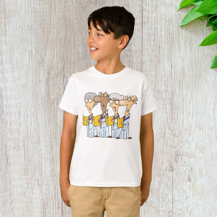 Cartoon Oudere Kerkkoor Zingt T-shirt