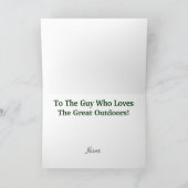 Cartoon Outdoor Ham Operator Verjaardag Kaart (Binnen)