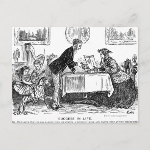 Cartoon over Elizabeth Garrett Anderson, eerst Briefkaart