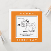 Cartoon over vertrouwelijk afvalbeheer kaart (Voorkant / Achterkant in situ)