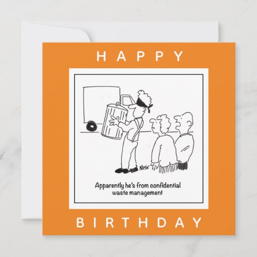 Cartoon over vertrouwelijk afvalbeheer kaart (Voorkant)