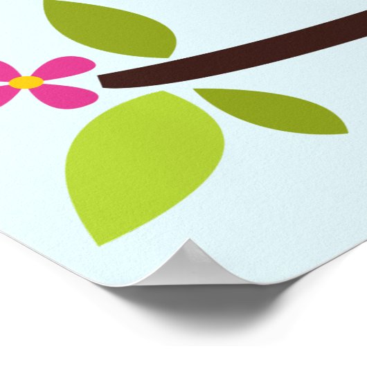 Cartoon Owl Children's Wall Art Poster (Hoek)