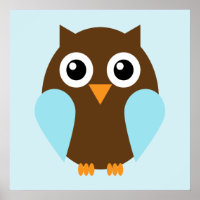 Cartoon Owl Children's Wall Art