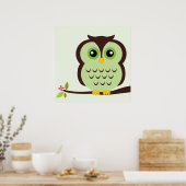 Cartoon Owl Children's Wall Art Poster (Keuken)