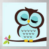 Cartoon Owl Children's Wall Art Poster (Voorkant)
