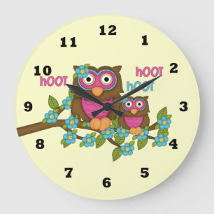 Cartoon Owl Clock Grote Klok