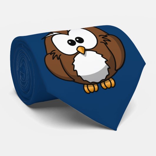 Cartoon Owl Stropdas (Opgerold)