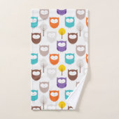 cartoon Owls Bad Handdoek (Handdoek)