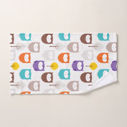 cartoon Owls Bad Handdoek (Handdoek)
