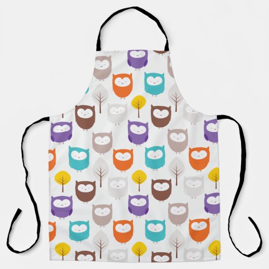 Cartoon Owls Schort (Voorkant)