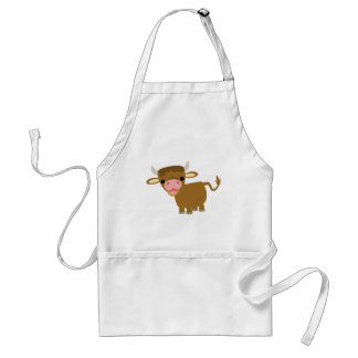 Cartoon Ox-kookschort Standaard Schort
