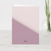 Cartoon paar in Paarse bruiloft zijn geloften Kaar Bedankkaart (Achterkant)