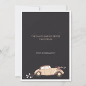 Cartoon Paar Modern Wedding Save the Date Kaart (Achterkant)