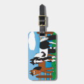 Cartoon paard bagagelabel (Voorkant verticaal)