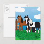 Cartoon paard briefkaart (Voorkant / Achterkant)