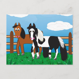 Cartoon paard briefkaart
