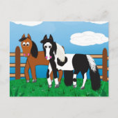 Cartoon paard briefkaart (Voorkant)
